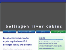 Tablet Screenshot of bellingencabins.com.au